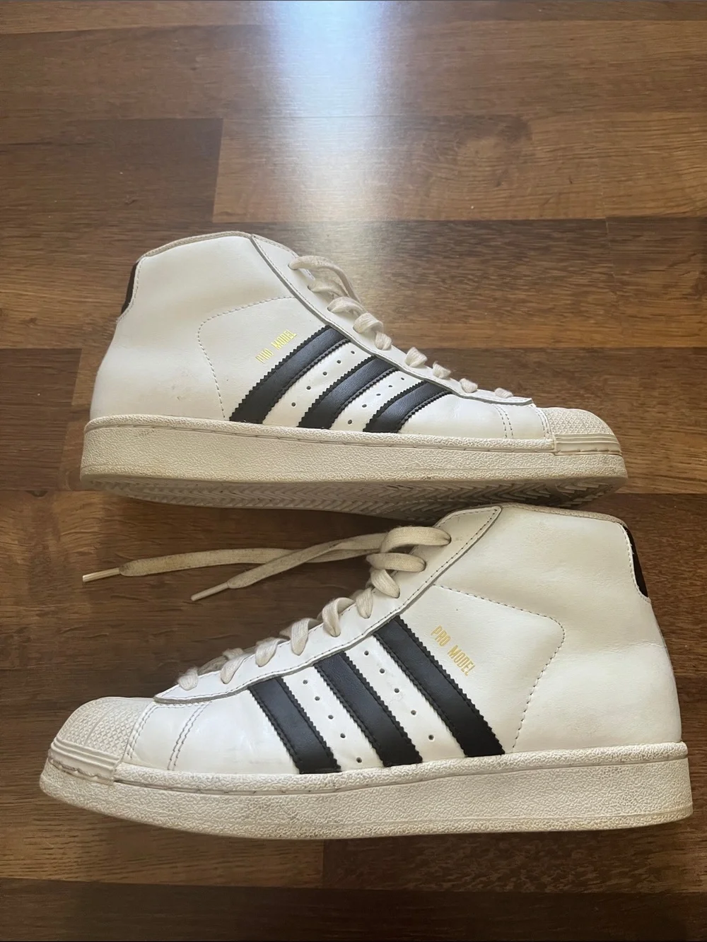 Adidas Pro Model Sneakers White High Top Size Mens Size 6.5 Women’s Size 8